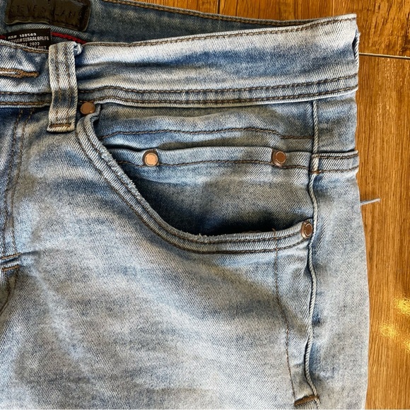 STEVES JEANS Men’s Blue Acid Wash Slim Jeans Denim Size 30x32 - Picture 7 of 13